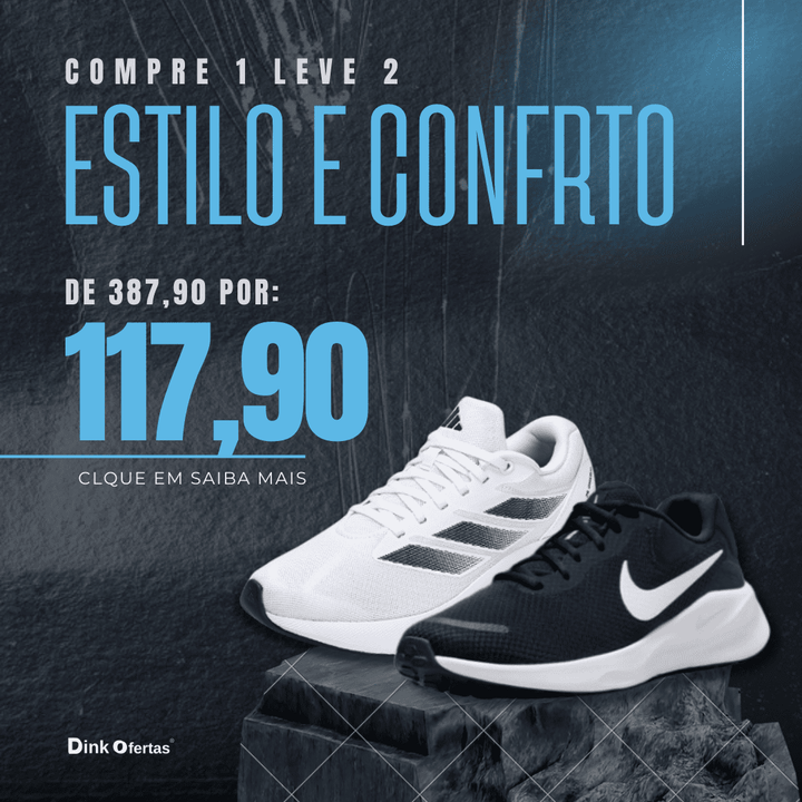 Tênis Nike Revolution 7 + Adidas Duramo Rc (Compre 1 Leve 2)