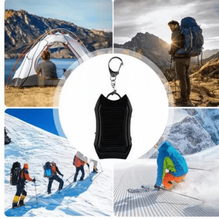 Carregador Solar Turbo Max PowerBank™ + USB e Chaveiro de Brinde
