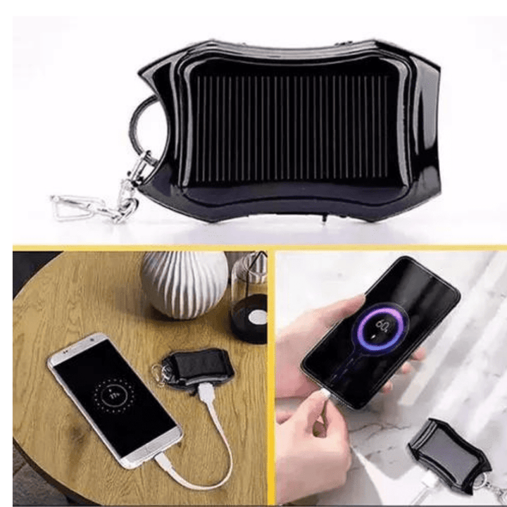 Carregador Solar Turbo Max PowerBank™ + USB e Chaveiro de Brinde