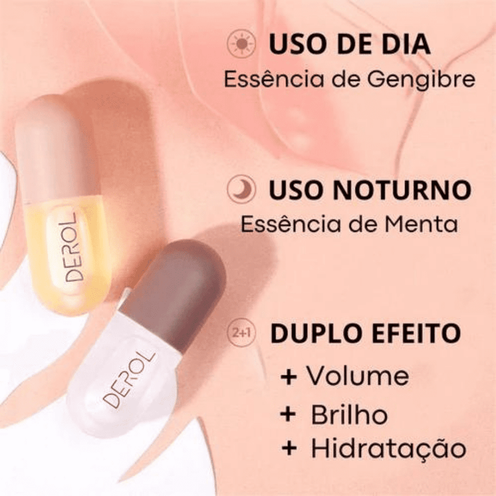 Gloss de Preenchimento Labial Volumizador Derol™ - (Promoção Pague 1 Leve 2)