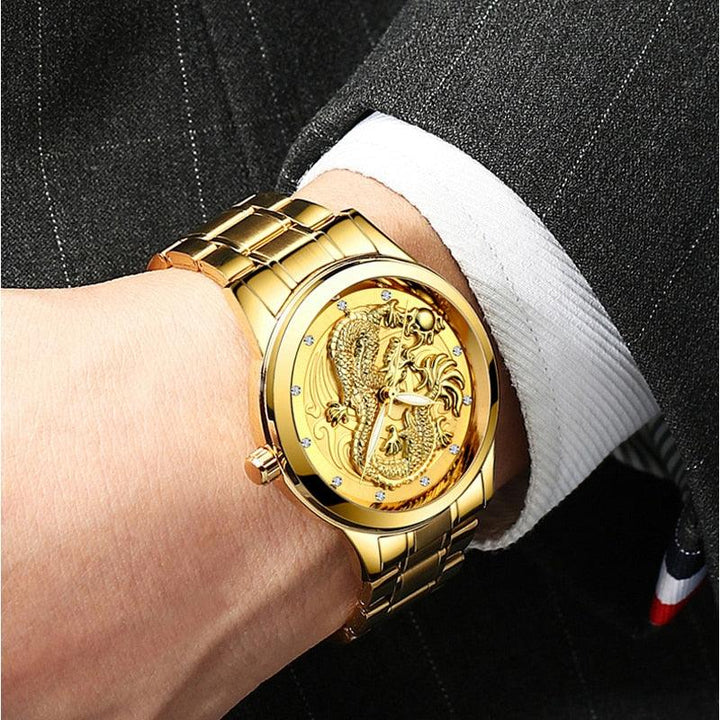Relógio Dourado Masculino Orient Dragon - Dink Ofertas