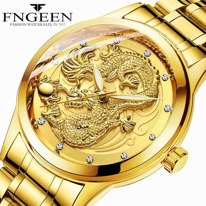 Relógio Dourado Masculino Orient Dragon - Dink Ofertas