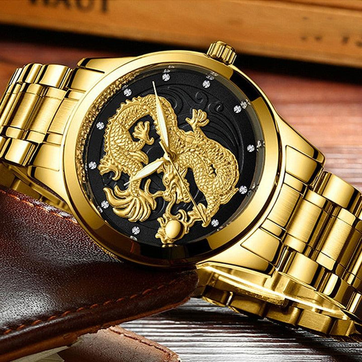Relógio Dourado Masculino Orient Dragon - Dink Ofertas