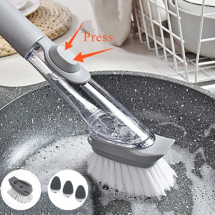 Escova Lava Louça Prática Com Dispenser  Max Clean - Dink Ofertas
